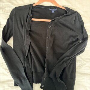 Gap Cotton Black Cardigan